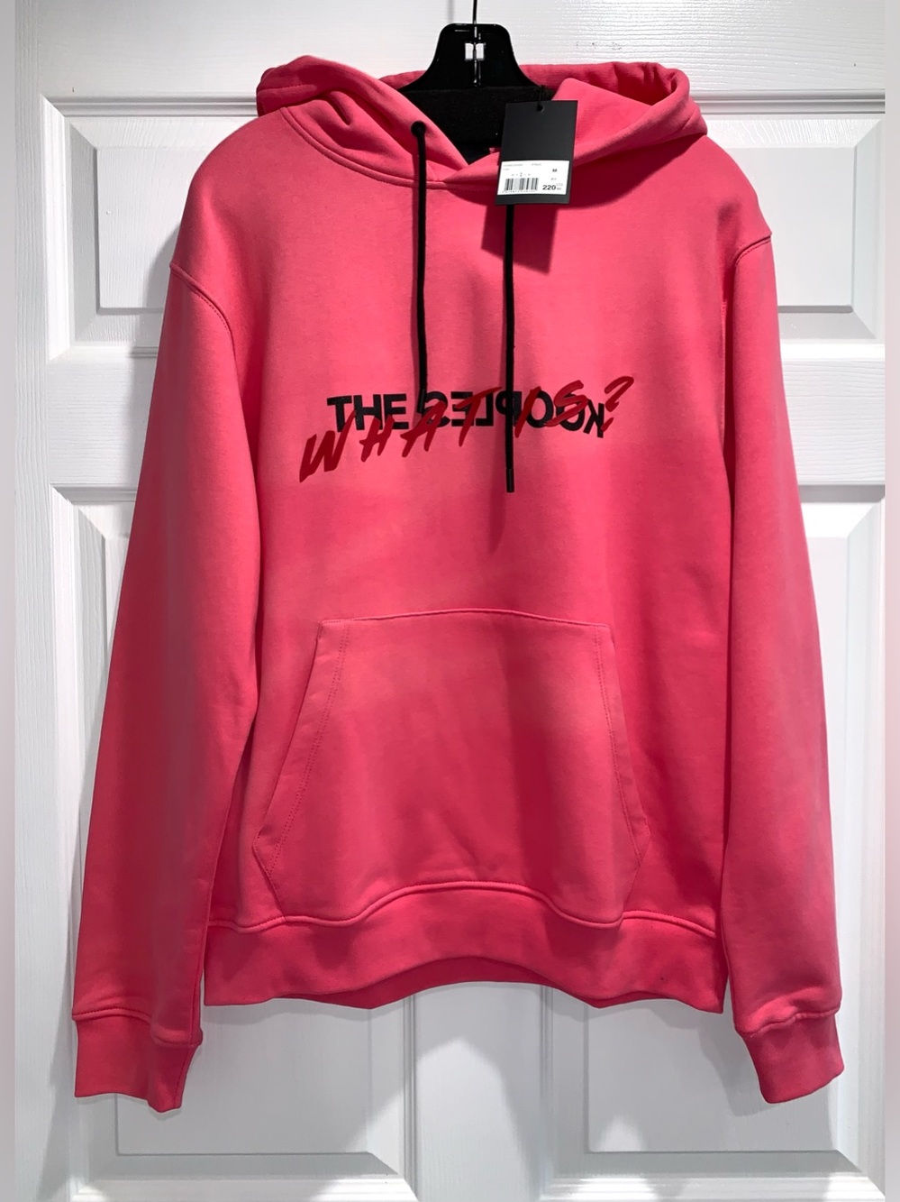 The KOOPLES $220 NWT Unisex Pink Graphic Hoodie, Size M